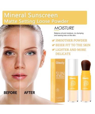 Mineral Sunscreen Setting Powder SPF 35 - Translucent Oil Control Matte Loose Powder for Face | Lightweight & Breathable (02# Medium) - Shop Internationally - Buy Online on GoSupps.com