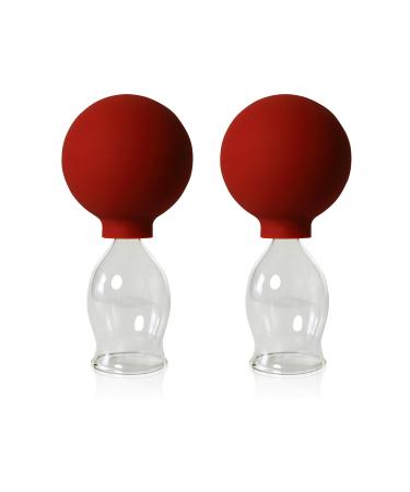 Lauschaer glass cupping glasses with ball 2 pieces 30mm for professional medicine fireless cupping cupping glass cupping glasses