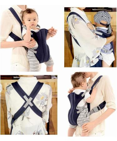 Xiuyer 3-in-1 Newborn Baby Carrier | Adjustable Front & Back Soft Hug Strap | Navy Blue Sling Carrier for Infants and Toddlers - Buy Online on GoSupps.com