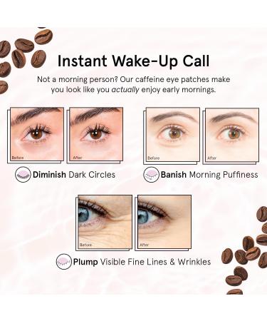Grace & Stella Caffeine Under Eye Patches - Vegan Eye Mask for Dark Circles & Puffy Eyes - 24 Pairs with Niacinamide & Hyaluronic Acid - Cruelty-Free - Buy Online on GoSupps.com