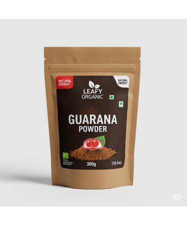 Leafy Organic Guarana Powder 1 000mg Per Serv 10.5 Ounces | Raw Bulk Superfood Coffee Substitute Vegan Friendly & Non-GMO