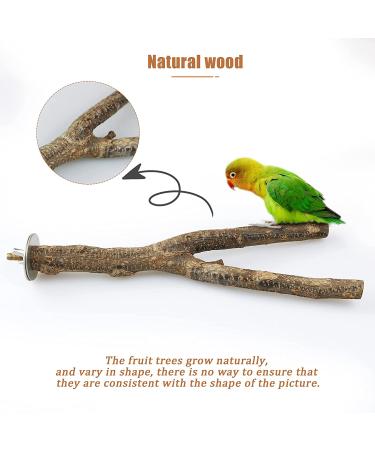 Roundler 3 Pack Apple Wood Bird Perch for Cage - Natural Wooden Parrot Stand and Toy for Parakeet, Conure, Cockatiel, Budgie, Lovebirds - Buy Online on GoSupps.com