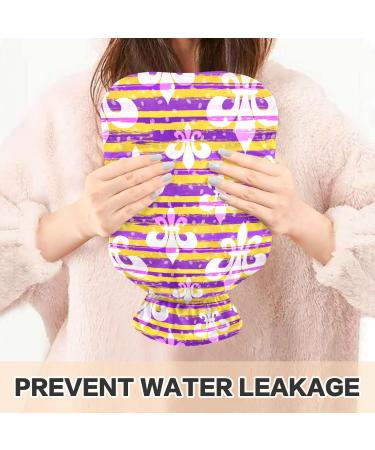 Striped Hot Water Bottle with Cover - 2L Pain Relief for Adults & Children | Warmth & Comfort - Buy Online on GoSupps.com