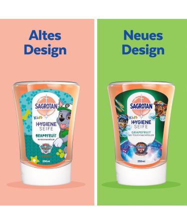 Sagrotan No-Touch Kids Soap - Paw Patrol Grapefruit 5x250ml Pack | Automatic Dispenser Friendly - Buy Online on GoSupps.com