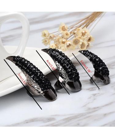 LIANXUE 10 Pcs Alloy Eagle Claw Fingertip Adjustable Punk Nail Rings Nail Decoration Gothic Fingernail Buckle Finger Alloy - Buy Online on GoSupps.com