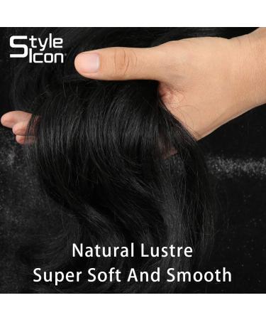 Style Icon Lace Front Wigs - 66cm Long Wavy Synthetic Wig for Women | Heat-Resistant Black Wig with Deep Part - Shop Internationally - Buy Online on GoSupps.com