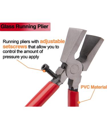 3PCS Heavy Duty Glass Running Pliers & Breaker Grozer Pliers Cutter Set for Stained Glass Work - Buy Online on GoSupps.com