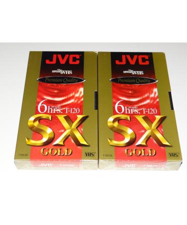 JVC Premium Quality 6 Hrs. T-120 Sx Gold VHS Tapes 3 Pack