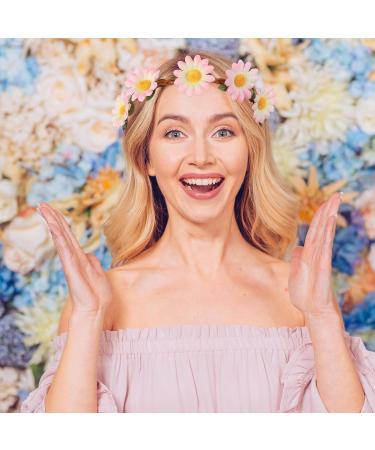 Wllhyf 5-Piece Flower Crown Headband Set - Fashionable Hawaiian Hair Flowers for Summer Festivals Weddings | Fairy Head Jewelry & Accessories - Buy Online on GoSupps.com
