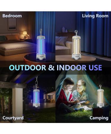 Imenlox Bug Zapper Outdoor with LED Light Cordless Mosquito Zapper Indoor 2500mAh Electric Rechargeable Fly Zapper 2-in-1 Portable Fly Traps Fly Zapper for Home Backyard Camping Patio(White) - Buy Online on GoSupps.com