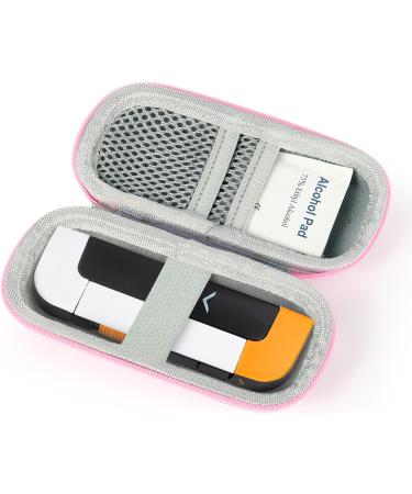 Mini Glucose Monitor Travel Case - Protective Hard Shell Carrying Organizer for Diabetes Care - Waterproof, Pink - Buy Online on GoSupps.com