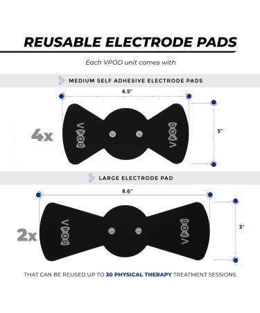 VPOD Deluxe TENS Unit - Wireless Muscle Stimulator for Pain Relief & Recovery | 24 Modes EMS Therapy Portable & Bluetooth-Enabled - Buy Online on GoSupps.com