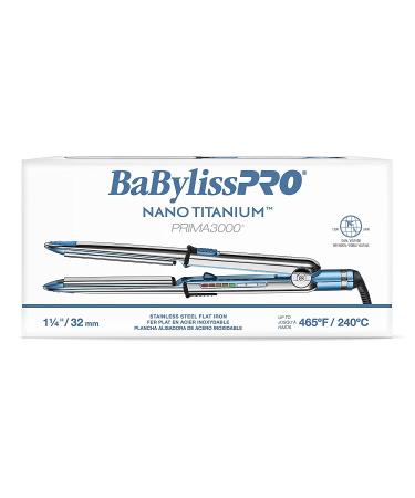 BaBylissPRO Nano Titanium Prima Ionic Straightener 1.25 Inch - Professional Hair Straightening Tool - Buy Online on GoSupps.com