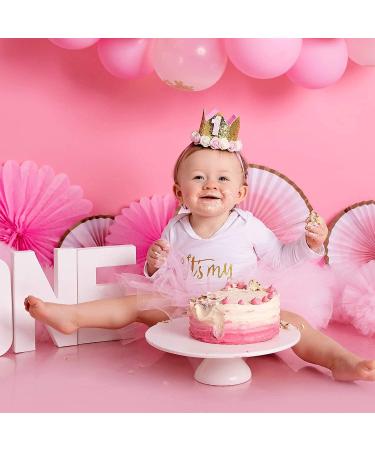 Haomaomao Baby Crown Princess Gold Tiara Crystal Hat | Girls 1st Birthday Gift - Buy Online on GoSupps.com