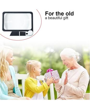 Foldable Magnifying Light with Gluing Handle Foldable Reading Magnifier 48 LED Lights for Old People Seniors for Books Reading - Buy Online on GoSupps.com