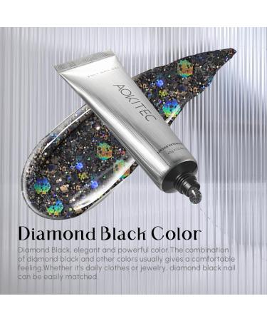 Buy Aokitec 60ml Nail Extension Gel - UV & Acrylic Nail Design Gel for Salon & DIY - Diamond Black - Buy Online on GoSupps.com