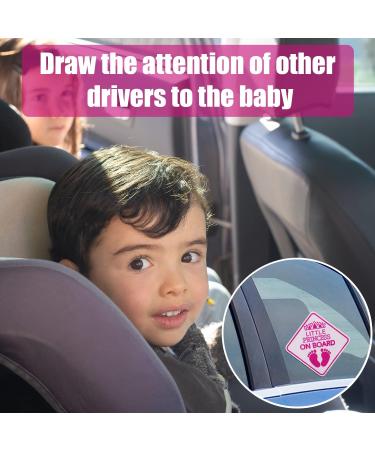 Savita 2pcs Baby Bumper Sticker - Little Princess on Board Car Sign - Pink Baby Car Safety Warning for Various Vehicles - Buy Online on GoSupps.com