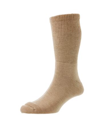 1 Pair HJ Wool Diabetic Socks HJ1352 Beige 6-11