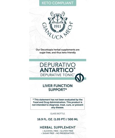 Gianluca Mech - Depurative Antartico Tonic Keto Compliant with Purifying Function of The Body - 500 ml Format