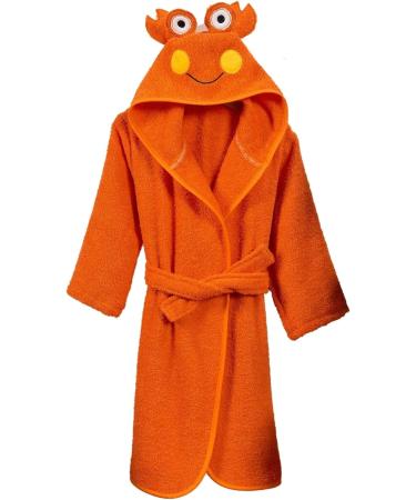 Ely Parker Kids Hooded Terry Bathrobe - Super Soft Turkish Cotton Towel for Boys & Girls Size 3-4 Years Comfortable & Absorbent - Buy Online on GoSupps.com