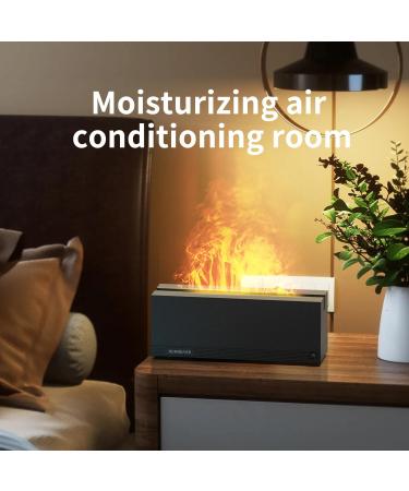 Flame Essential Oil Diffuser 7Colour Lights Aromatherapy Cool Mist Diffusers Super Quiet Air Mist Auto-Off Protection Ultrasonic Humidifier for Living Room Office Bedroom Yoga Spa (White) - Buy Online on GoSupps.com