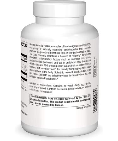 Source Naturals FOS Powder 7.05 oz - Prebiotic Fiber Supplement for Digestive Health - Buy Online on GoSupps.com