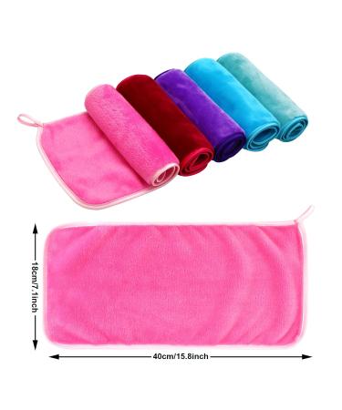 5-Pack Microfiber Makeup Removal Towels - Hypoallergenic Washable & Reusable Cleansing Cloths | Eco-Friendly Solution - Buy Online on GoSupps.com