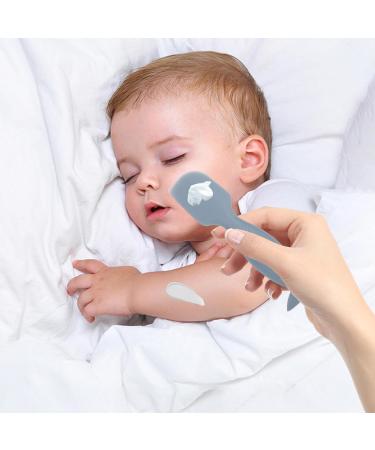 Baby Lotion Spatula - Diaper Cream Spatula Infant Skin Care Spatula | Soft Silicone Diaper Spatula Smooth Diaper Cream Spatula with V Base - Buy Online on GoSupps.com