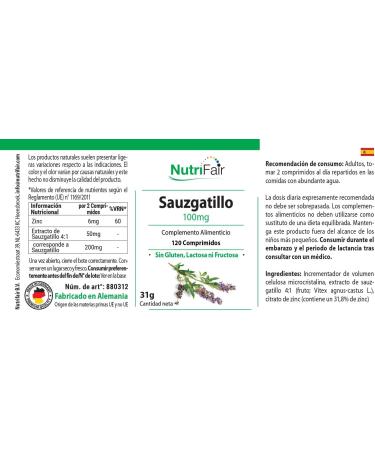 Monk pepper 100mg - Chattilier & Zinc - 120 tablets - High dosed - 100% vegan - German production & laboratory tests - NutriFair | Premium & Fair - Buy Online on GoSupps.com