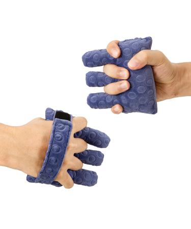 Adjustable Removable Finger Separator Protector Hand Contracture Cushion Padding Pillow Prevention Aid Training Tool With Fingers Hands Splints (Purple)