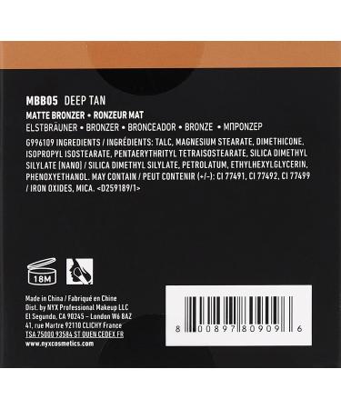 NYX Professional Makeup Matte Body Bronzer - Vegan Deep Tan 05 | No Shimmer Pressed Powder for a Flawless Glow - Buy Online on GoSupps.com