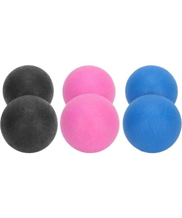 Verdant Touch TPR Massage Ball Set | Yoga Muscle Relaxation & Portable Fitness Black Rose Red Blue - Buy Online on GoSupps.com