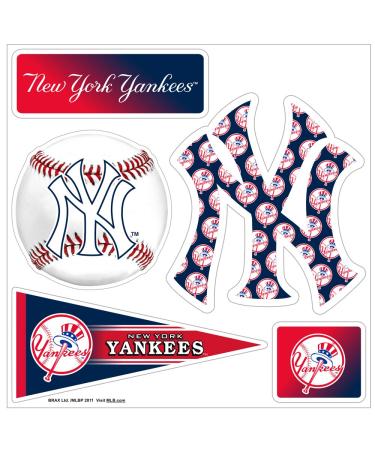 BRAX MLB 5-Piece 3D Multi-Magnets (1 Sheet) New York Yankees