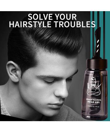 Men Styling Gel with Comb - 2-in-1 Hair Wax Gel with Comb - Lightweight Hair Cream Salon Styling Gel Tool Fast Build Hair Styling Leoly - Buy Online on GoSupps.com