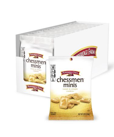 Pepperidge Farm Chessmen Minis Butter Cookies, 8 Packs, 2.25 oz. Snack Packs (Pack of 8) Chessmen Minis 2.25 Ounce (Pack of 8)