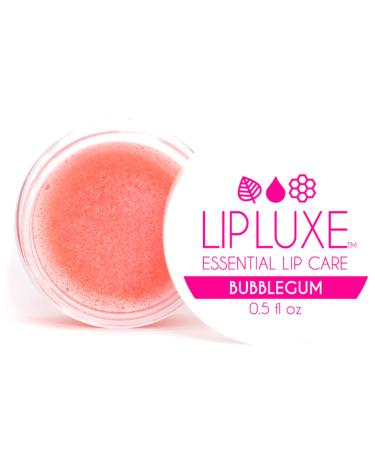 LipLuxe Bubblegum Lip Balm 0.5 fl oz. Moisturizing Lip Care for Dry Cracked Lips. Made with Honey Vitamin E Coconut Oil Bubblegum Pink
