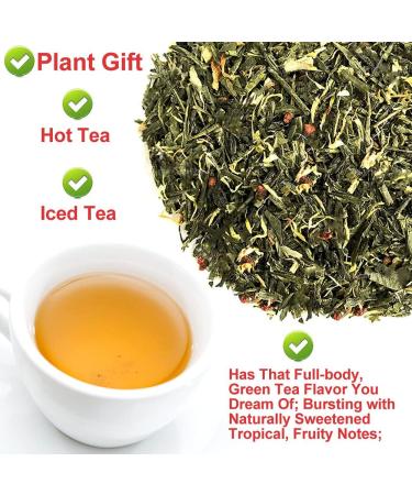 Plant Gift Strawberry Green Tea Oganic Fruit Herbal Tea All Natural Flavors Loose Leaf Apple Strawberry Orange Peel Grapes Peppermint Non GMO Vegan Tea Bags Into Iced Tea & Hot Tea 70G/2.5oz - Buy Online on GoSupps.com