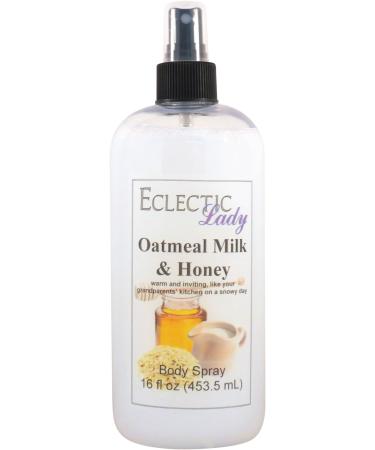 Oatmeal Milk And Honey Body Spray (Double Strength) 16 ounces Body Mist for Women with Clean Light & Gentle Fragrance Long Lasting Perfume with Comforting Scent for Men & Women Cologne with Soft 16 Fl Oz (Pack of 1)
