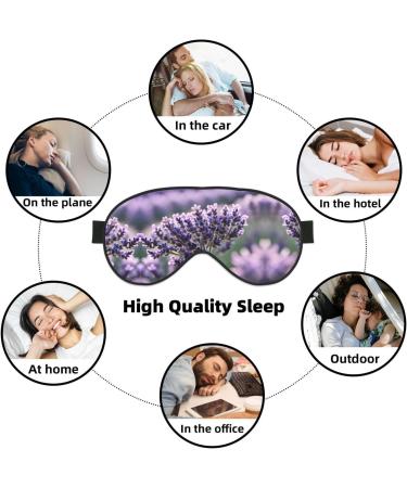 SSIMOO Lavender Flower Print Eye Mask - Double-Sided Soft & Light Blocking for Better Sleep - Buy Online on GoSupps.com