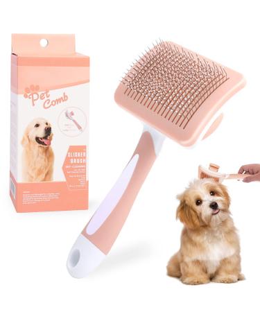 PHAVESAS Klein Pets Dog Brushing Cat brush pet brushed self-cleaning fur brush hair removed pet brush for long hair and short hair orange orange-small - Buy Online on GoSupps.com