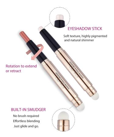 Enfuntins Shimmer Cream Eyeshadow Stick - Long-Lasting Waterproof Eye Brightener in Light Gold Shimmer - Buy Online on GoSupps.com