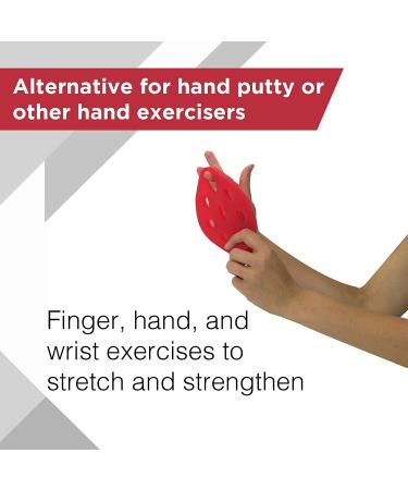 TheraBand Hand Xtrainer Non-Latex Hand Exerciser - Red Soft Grip Trainer for Hand Therapy and Joint Pain Relief - Buy Online on GoSupps.com