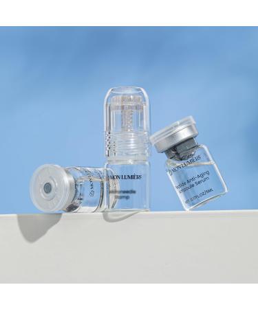 Mon Lumiere Micro-Infusion System - 0.25mm Gold Derma Spring-Loaded Stamp with PDRN & Peptides - At-Home Facial Kit for Collagen Boost & Fine Lines - Includes 6 Single-Dose Serums - Starter Kit 3 Month Plan (Pack of 6) - Buy Online on GoSupps.com