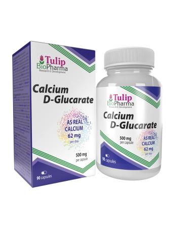 Tulip BioPharma Calcium D-Glucarate 500mg 90 capsules laboratory tested | High strength | No fillers or bulkers | Gluten GMO free - Buy Online on GoSupps.com