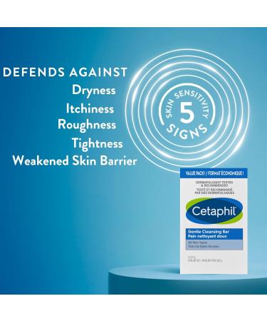 Cetaphil Gentle Cleansing Bar - Hydrating Foaming Face and Body Wash - For Sensitive Skin - Soap Free Hypoallergenic - Dermatologist Recommend 127g 127 g (Pack of 1) - Buy Online on GoSupps.com