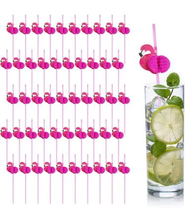 Abizarch 50 Pcs Paper Drinking Straw 3D Fruit Paper Straws Pineapple Flamingo Design Striped Paper Straw Eco Friendly Recyclable Drinking Straw for Bars Decors Hawaiian Beach Party ZHAZHAMO(Flamingo) - Buy Online on GoSupps.com