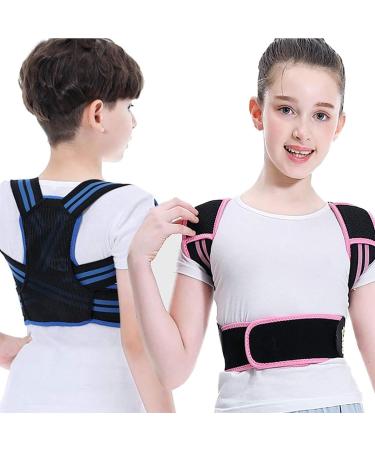 Posture Corrector for Kids and Teens Adjustable Upper Back Brace Posture Corrector with Soft Shoulder Pads and Elastic Belts Hunchback Corrector for Improve Slouching and Humpback Blue X-Small - Buy Online on GoSupps.com