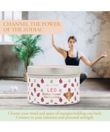 Leo Zodiac Sign Candle - Scented Soy Wax - Choose Your Birthdate - Great Holiday Gift for Astrology Fans - 6oz Tin Holder - Men's and Women's Decor - Buy Online on GoSupps.com