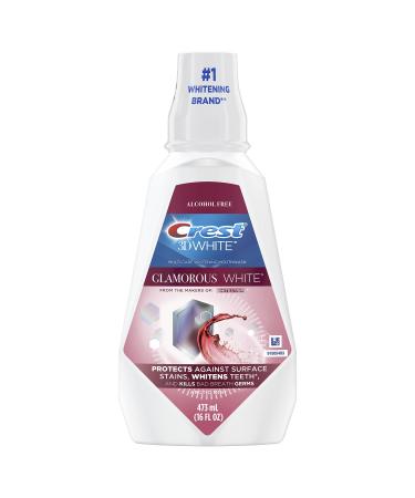 Crest 3D White Glamorous White Alcohol Free Multi-Care Whitening Mouthwash  Fresh Mint  16 Fl Oz (473 ml)  1.07 Lb Fresh Mint 16 Fl Oz (Pack of 1)