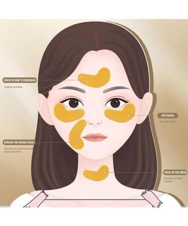 KAIQIKAIXI Gold Gel Under Eye Patches - 10 Pairs with Hyaluronic Acid & Collagen for Dark Circles Puffiness & Wrinkles - Buy Online on GoSupps.com